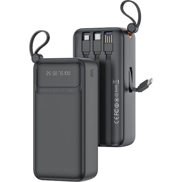 XO PR280 Powerbank 30.000mAh, με 4 ενσωματωμένα καλώδια (USB-A, USB-C, MICRO, LIGHTNING) XO PR280 Powerbank 30.000mAh, με 4 ενσωματωμένα καλώδια (USB-A, USB-C, MICRO, LIGHTNING)