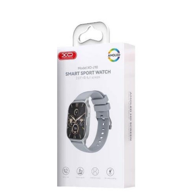 XO J10 AMOLED SCREEN STAR MIST MAGNETIC SQUARE SMART WATCH, CALL FUNCTION, ΓΚΡΙ