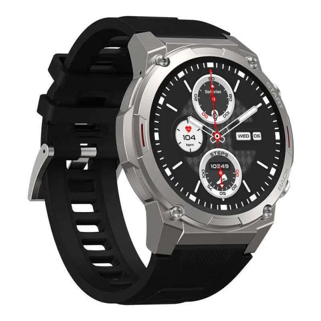 ZEBLAZE smartwatch Vibe 7 Pro, heart rate, 1.43" AMOLED, 3 ATM, ασημί