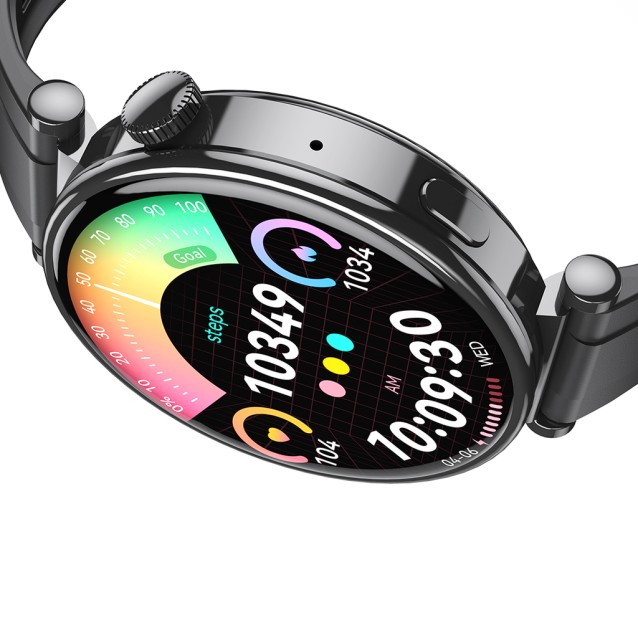 XO GT4 MINI SMART WATCH, AMOLED, ΚΛΗΣΗ, ΜΑΥΡΟ