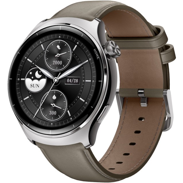 MIBRO smartwatch Lite 3 Pro με 2x λουράκια, heart rate, 1.32" AMOLED, GPS, 5 ATM, γκρι/καφέ