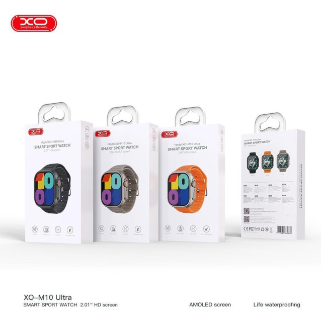 XO M10ULTRA SMART WATCH, ΑΣΥΡΜΑΤΗ ΦΟΡΤΙΣΗ, ΚΛΗΣΗ, ΓΚΡΙ