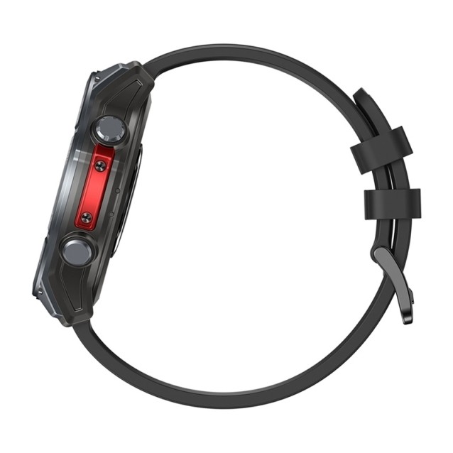 ZEBLAZE smartwatch Stratos 4 με φακό, heart rate, 1.43" AMOLED, GPS, 5 ΑΤΜ, MIL-STD-810H, μαύρο