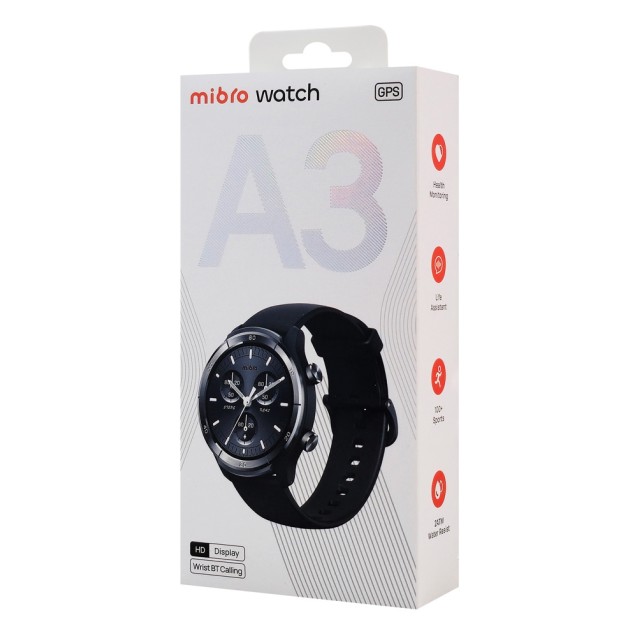 MIBRO smartwatch A3, heart rate, 1.39" IPS, GPS, 2 ATM, γκρι