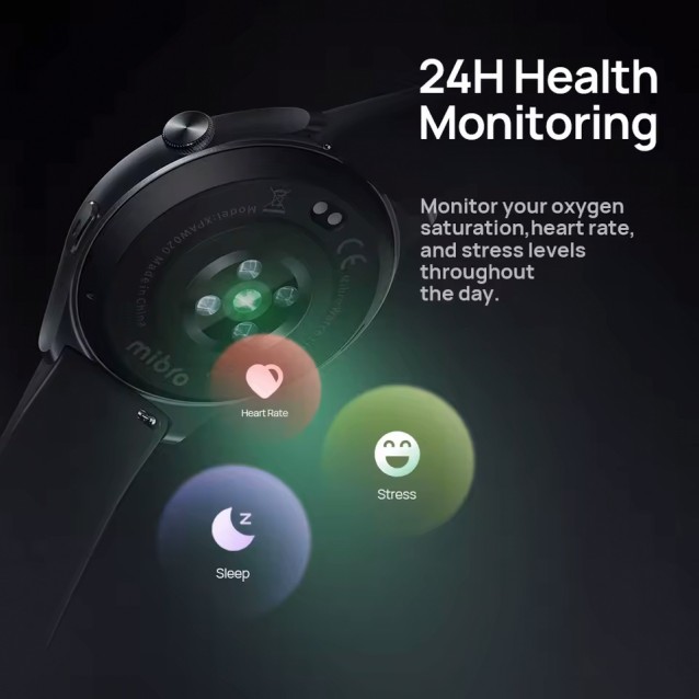 MIBRO smartwatch Lite 3 με 2x λουράκια, heart rate, 1.3" AMOLED, 2 ATM, γκρι/καφέ