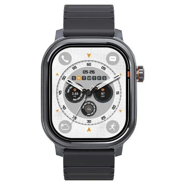 KOSPET smartwatch Pulse, heart rate, 1.96" AMOLED, IP68, μαύρο
