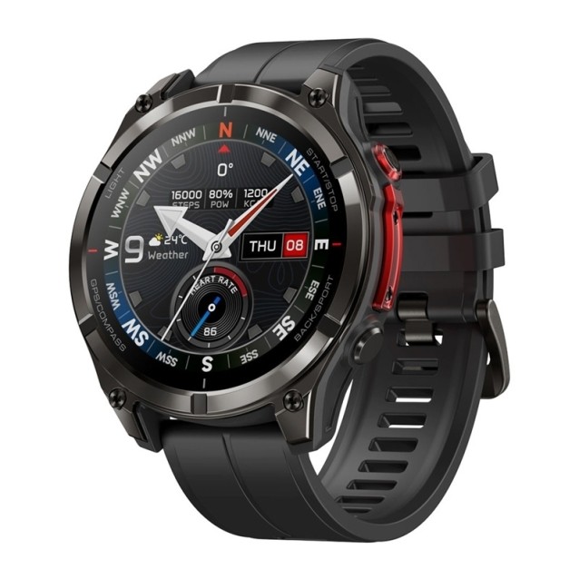 ZEBLAZE smartwatch Stratos 4 Pro με φακό, heart rate, 1.43" AMOLED, GPS, 5 ΑΤΜ, μαύρο ZEBLAZE smartwatch Stratos 4 Pro με φακό, heart rate, 1.43" AMOLED, GPS, 5 ΑΤΜ, μαύρο