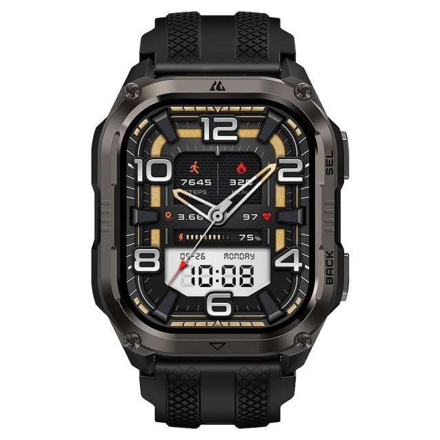 KOSPET smartwatch PULSE 2, heart rate, 1.96" AMOLED, GPS, 5 ATM & IP69, με φακό, μαύρο KOSPET smartwatch PULSE 2, heart rate, 1.96" AMOLED, GPS, 5 ATM & IP69, με φακό, μαύρο