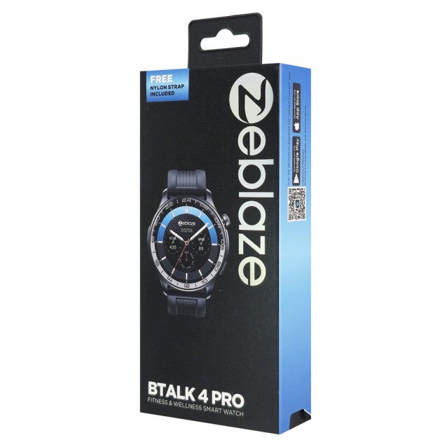 ZEBLAZE smartwatch Btalk 4 Pro, heart rate, 1.43" AMOLED, μαύρο