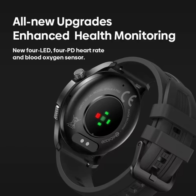 ZEBLAZE smartwatch Btalk 4 Pro, heart rate, 1.43" AMOLED, μαύρο