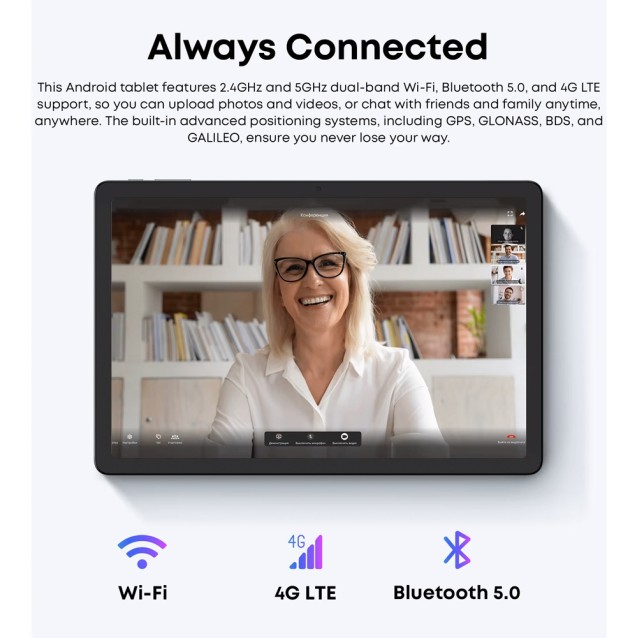 CHUWI tablet AuPad, 10.95", 8/128GB, 4G, Android 14, 7000mAh, γκρι