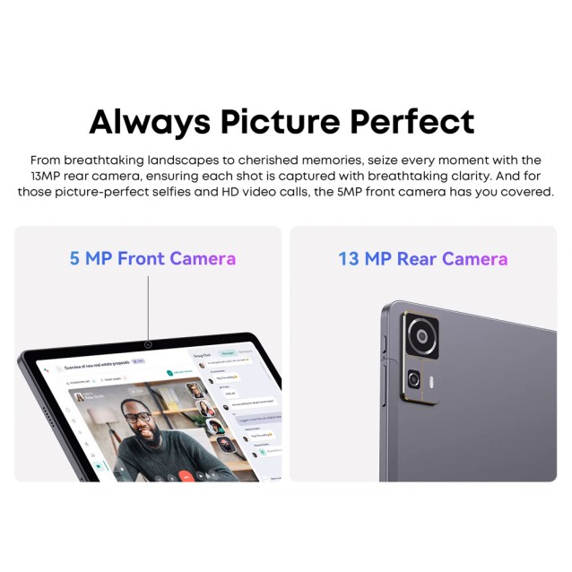 CHUWI tablet AuPad, 10.95", 8/128GB, 4G, Android 14, 7000mAh, γκρι