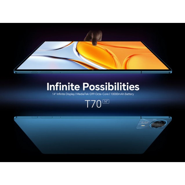 TECLAST tablet T70, 14", 8/256GB, 4G, Android 14, 10000mAh, μπλε