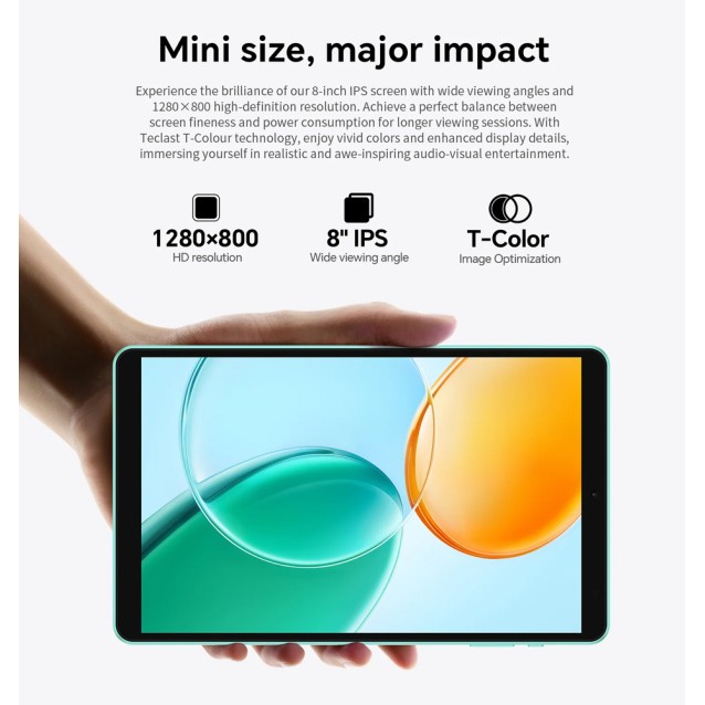 TECLAST tablet P85 2025, 8", 3/64GB, Android 15, 5000mAh, μπλε