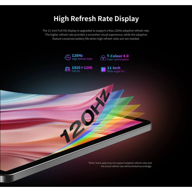 TECLAST tablet T50 Plus 2025, 11", 8/256GB, 4G, Android 15, 8000mAh, γκρι