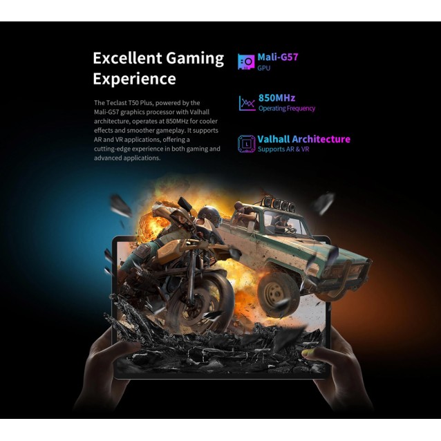 TECLAST tablet T50 Plus 2025, 11", 8/256GB, 4G, Android 15, 8000mAh, γκρι