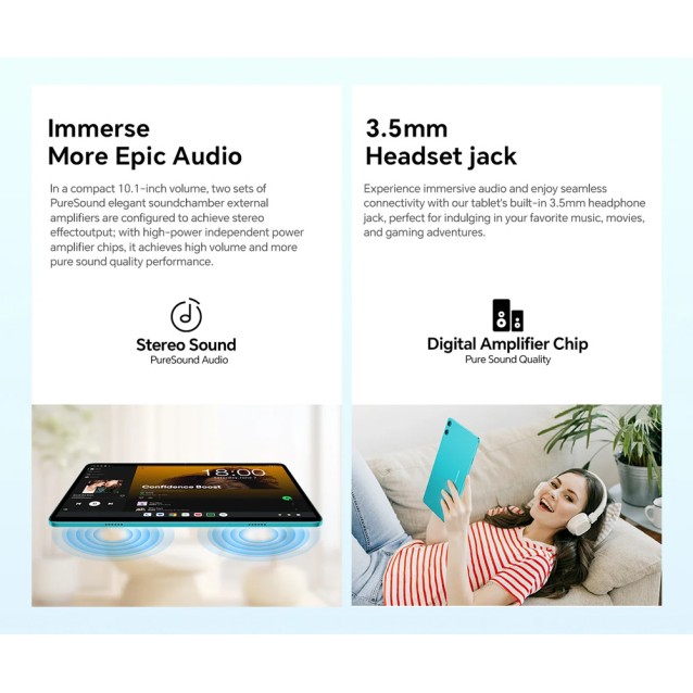 TECLAST tablet P33 με πληκτρολόγιο/ποντίκι/στυλό αφής/θήκη/βάση, 10.1", 3/64GB, Android 15, 6000mAh, μπλε