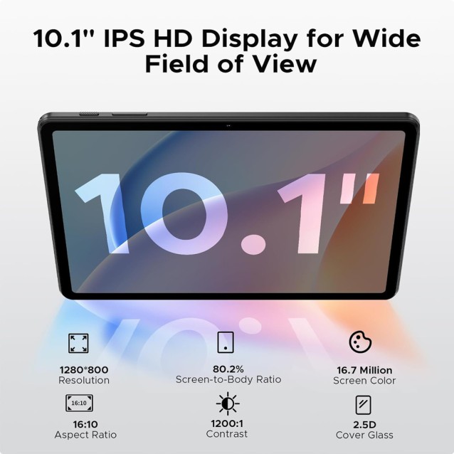 DOOGEE tablet Tab A9, 10.1", 3/64GB, Android 15, 6580mAh, γκρι