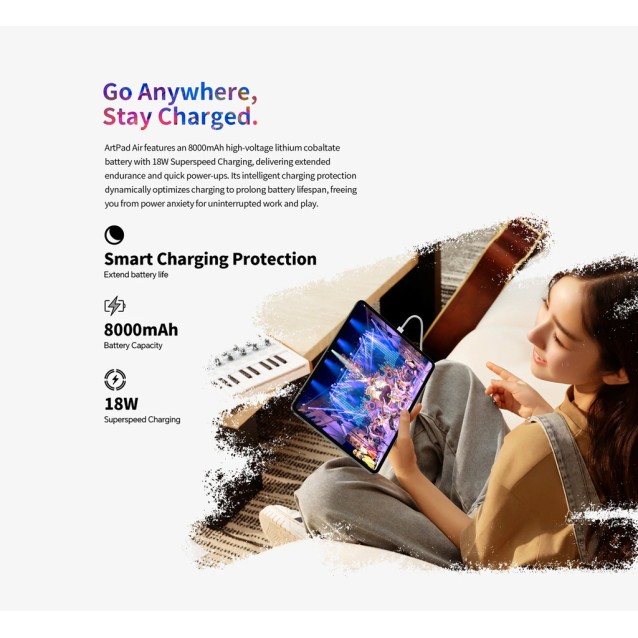 TECLAST tablet ArtPad Air, 11", 8/128GB, 4G, Android 15, 8000mAh, γκρι