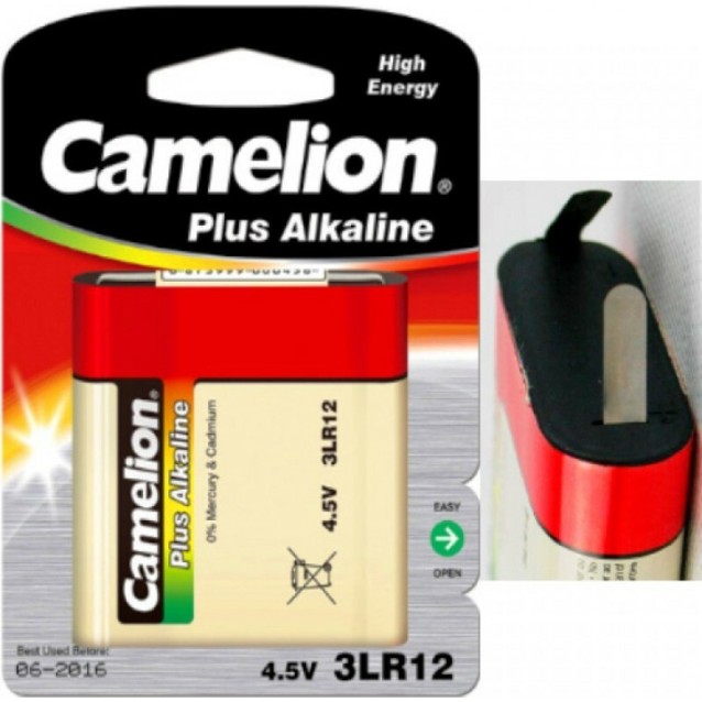 3LR12-BP1 ΜΠΑΤΑΡΙΑ CAMELION ΑΛΚΑΛΙΚΗ ΠΛΑΚΕ 4,5V