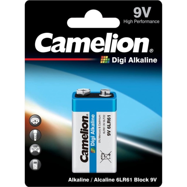 6LR61-BP1DG ΜΠΑΤΑΡΙΑ CAMELION DIGI ΕΝΙΣΧΥΜΕΝΗ ΑΛΚΑΛΙΚΗ 9V