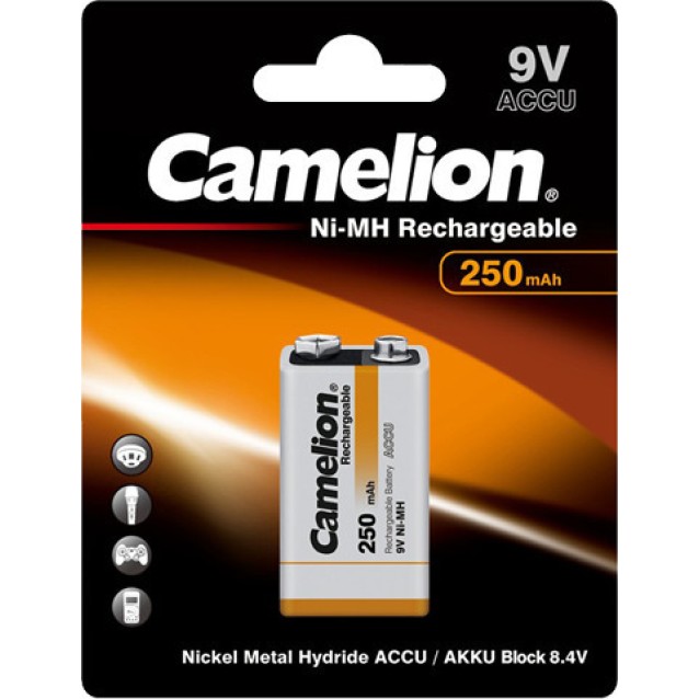 Camelion Επαναφορτιζόμενη Μπαταρία 9V Ni-MH 250mAh 1τμχ