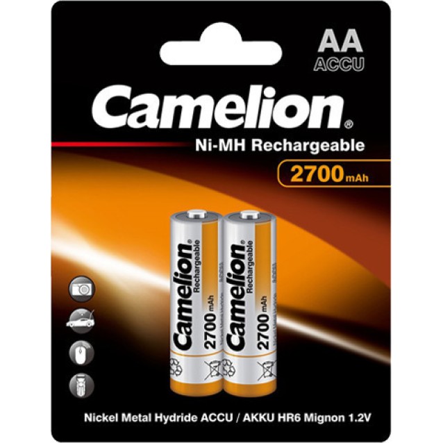 NH-AA2700-BP2 ΜΠΑΤΑΡΙΑ CAMELION ΕΠΑΝΑΦΟΡΤΙΖΟΜΕΝΗ AA 2ΤΜΧ