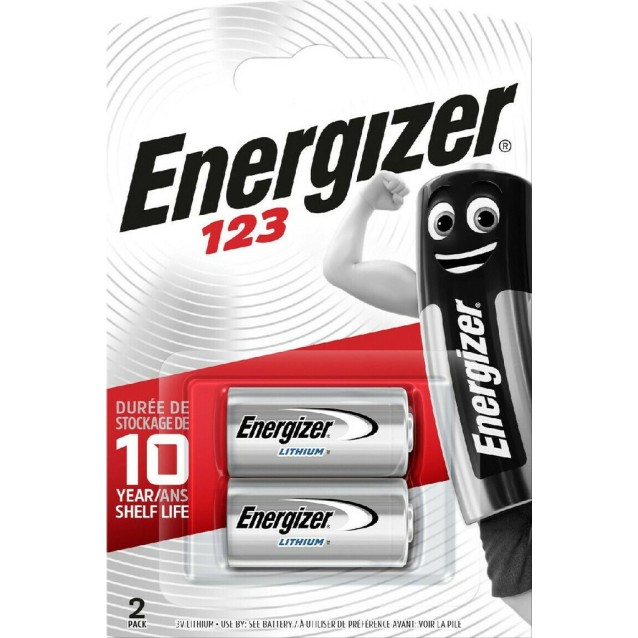 ENERGIZER μπαταρία λιθίου CR123A, 3V, 2τμχ ENERGIZER μπαταρία λιθίου CR123A, 3V, 2τμχ