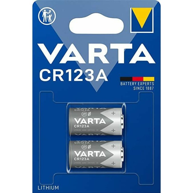 VARTA μπαταρία λιθίου CR123A, 3V, 2τμχ VARTA μπαταρία λιθίου CR123A, 3V, 2τμχ