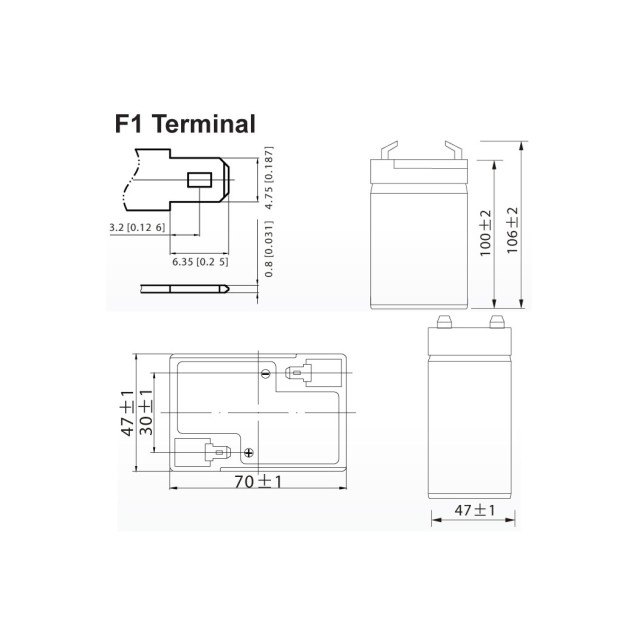Μπαταρία μολύβδου 6V 4,5 Ah