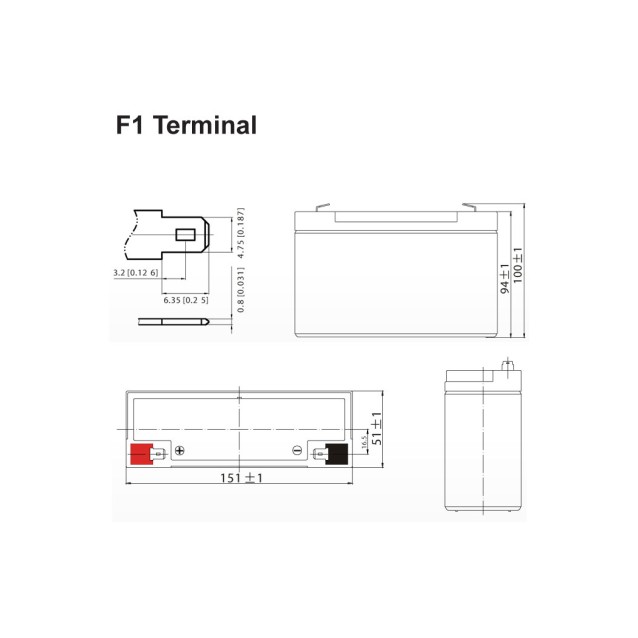 Μπαταρία μολύβδου ULTRACELL, 6V 12Ah