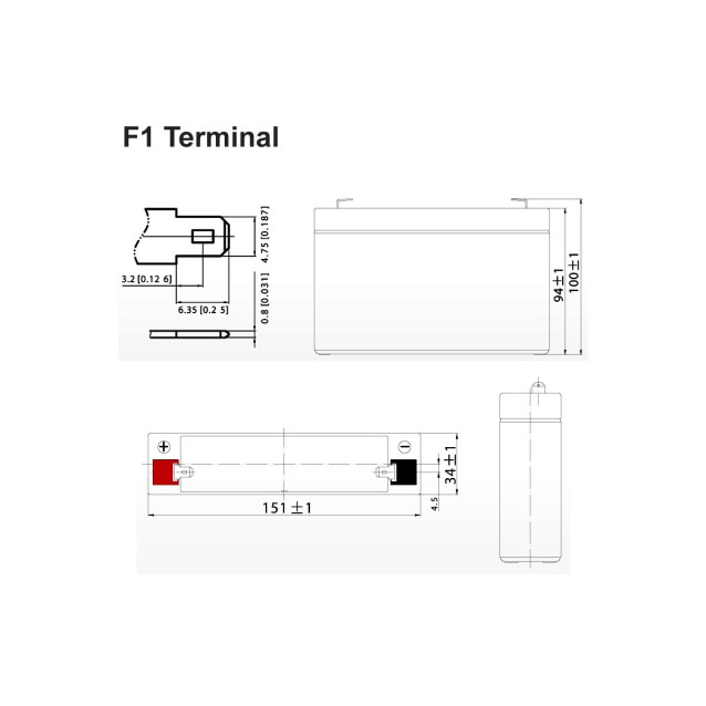 Μπαταρία μολύβδου ULTRACELL 6V 7Ah