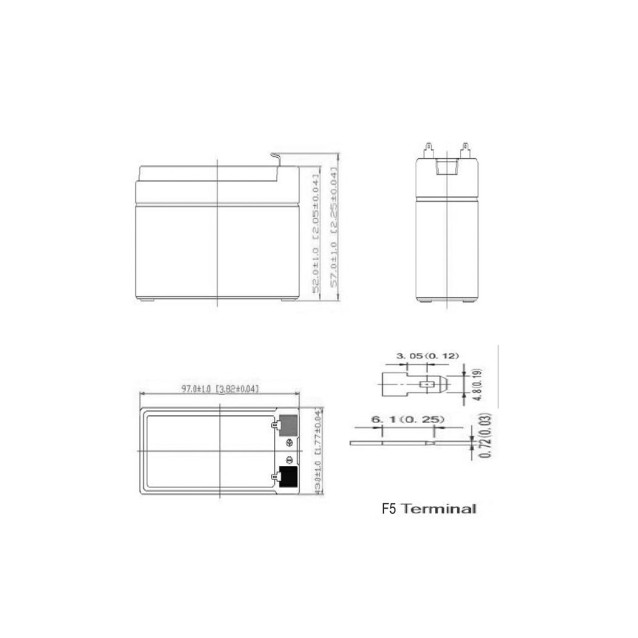Μπαταρία μολύβδου 12V-1.3AH.