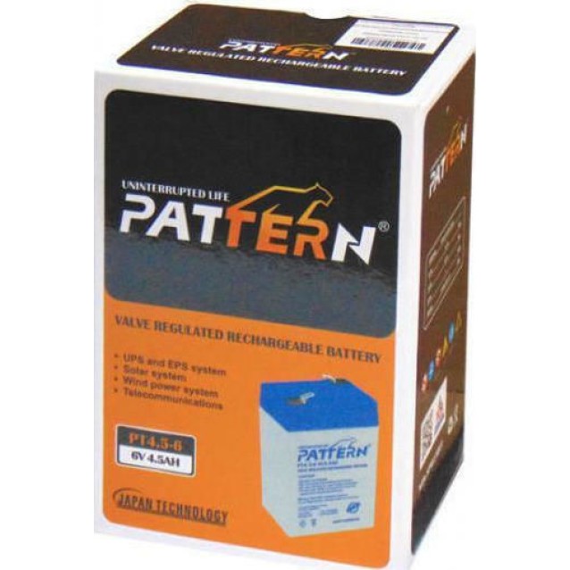 ΜΠΑΤΑΡΙΑ ΜΟΛΥΒΔΟΥ ΚΛΕΙΣΤΟΥ ΤΥΠΟΥ 6V/4.5Ah PT4.5-6 PTN