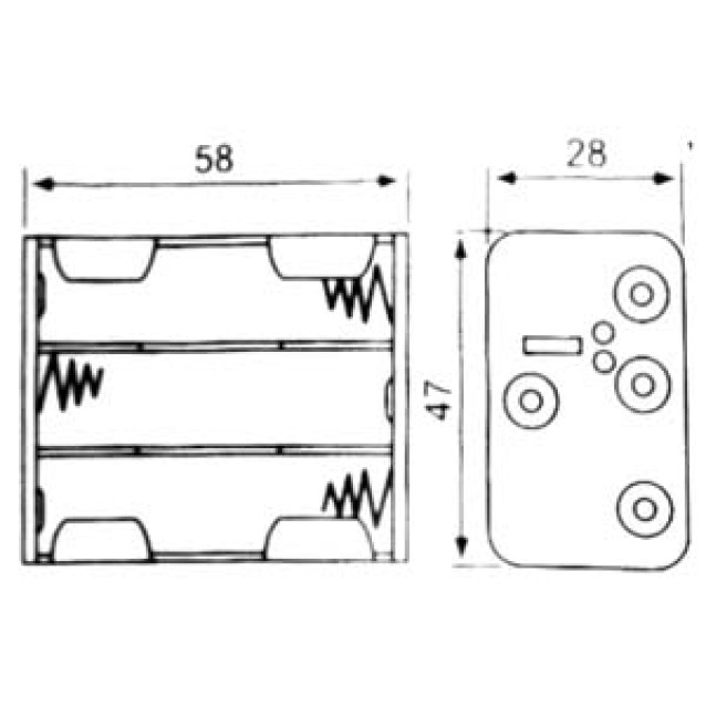 ΜΠΑΤΑΡΙΟΘΗΚΗ 6 ΜΠΑΤΑΡΙΩΝ AΑ ΜΕ ΚΑΛΩΔΙΟ Y1902-017 OWI