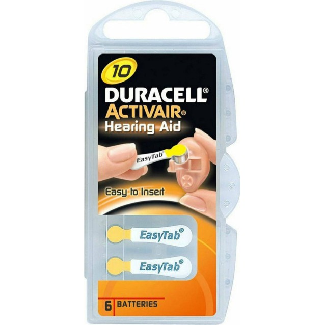 DURACELL μπαταρίες ακουστικών βαρηκοΐας Activair 10, 1.45V, 6τμχ