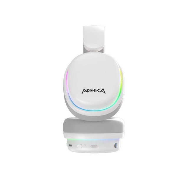 MONKA HG9070W ECHO RS ΑΣΥΡΜΑΤΟ ΑΚΟΥΣΤΙΚΟ, ΒΤ, RGB, ΛΕΥΚΟ