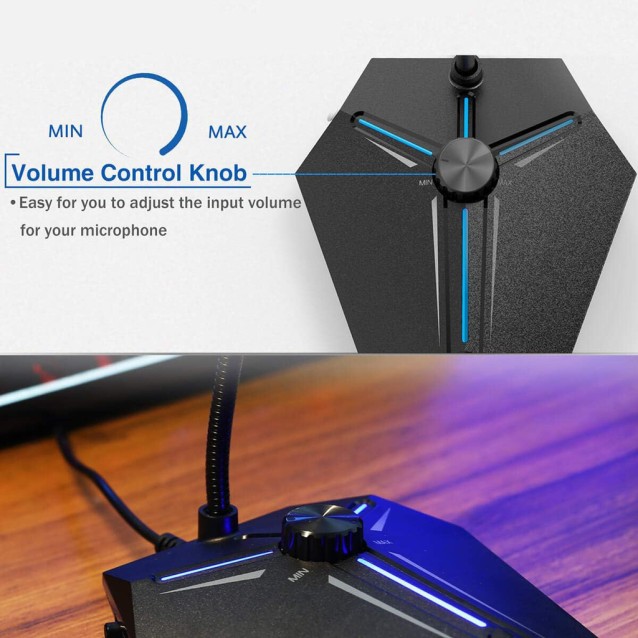 CMTECK επιτραπέζιο μικρόφωνο G006Plus με εύκαμπτο βραχίονα, omnidirectional, USB, μαύρο