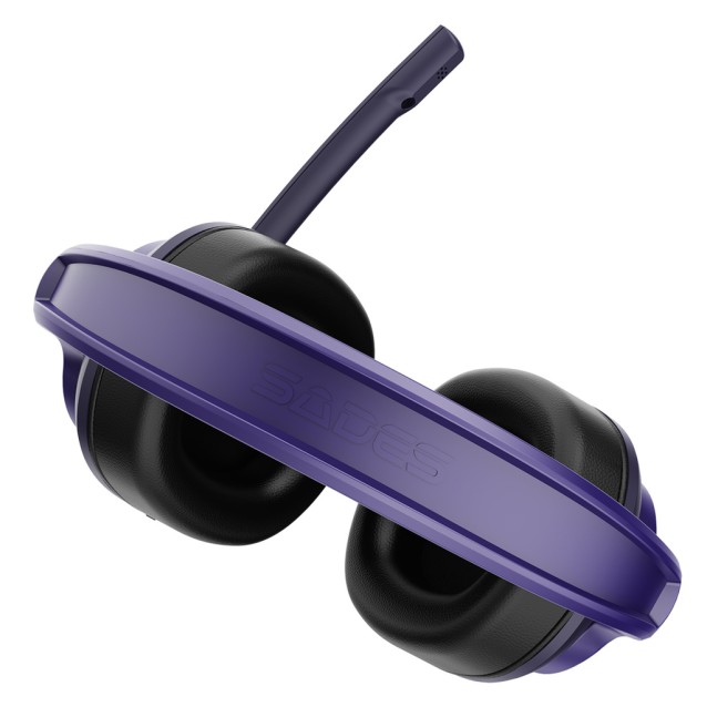 SADES gaming headset UPOWER, 3.5mm σύνδεση, 40mm, μωβ