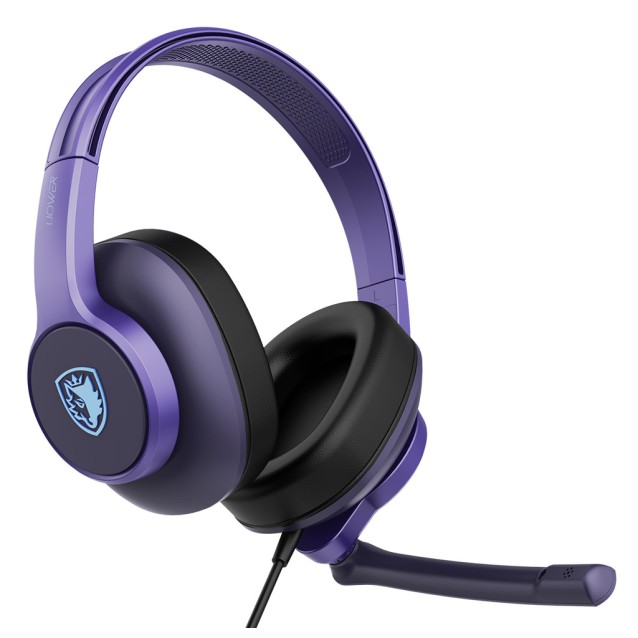 SADES gaming headset UPOWER, 3.5mm σύνδεση, 40mm, μωβ