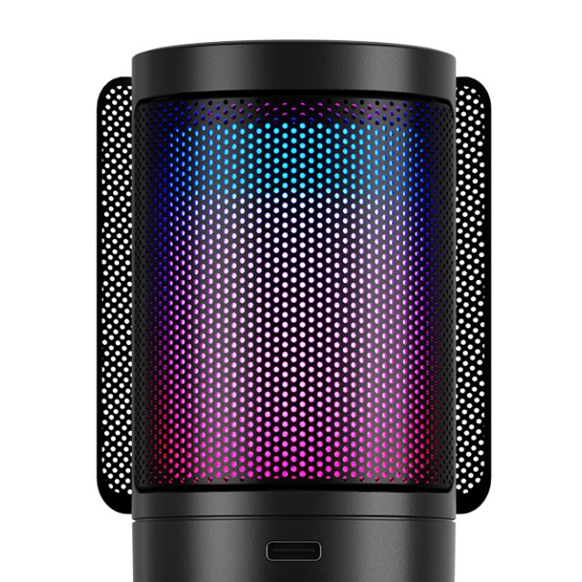 SADES gaming μικρόφωνο TYTO με βάση γραφείου & επιτραπέζια, pop φίλτρο, καρδιοειδές, USB, μαύρο