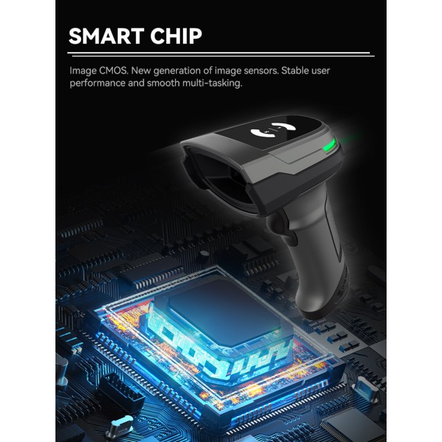 NG BAR-2405 ΑΣΥΡΜΑΤΟ BARCODE SCANNER, 2D, 2.4+ΒΤ, 2200 mAh