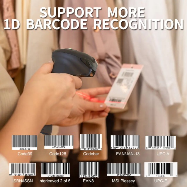 GTCODESTAR barcode scanner X-620F, 1D, ενσύρματο & ασύρματο, 800mAh, μαύρο