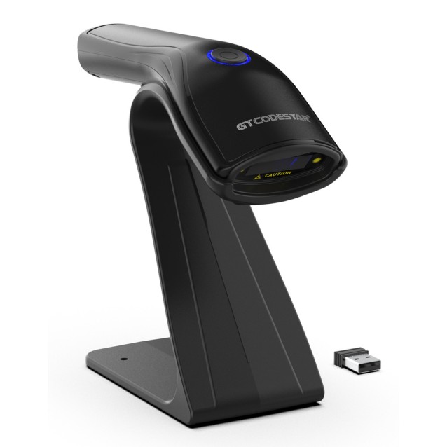 GTCODESTAR barcode scanner X-9200L με βάση, 1D & 2D, ενσύρματο & ασύρματο, Bluetooth, 800mAh, μαύρο