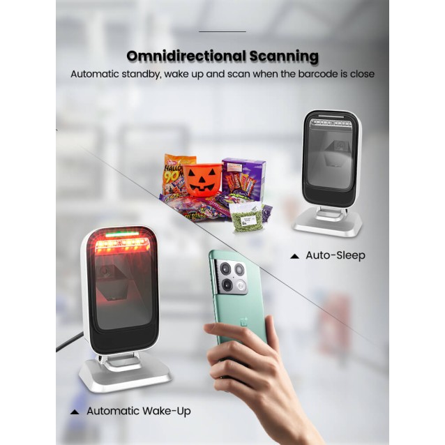 NG BAR-2403 BARCODE SCANNER ΠΑΓΚΟΥ ΟΡΘΟΓΩΝΙΟ, 2D, USB