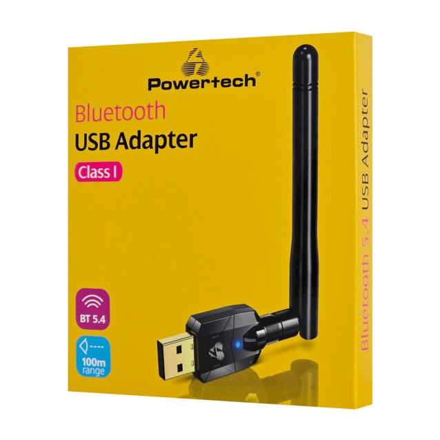 POWERTECH USB Bluetooth 5.4 αντάπτορας PT-1385 με εμβέλεια έως 100m