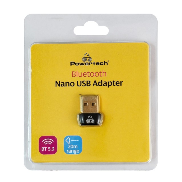 POWERTECH USB Bluetooth 5.3 αντάπτορας PT-1451 με εμβέλεια έως 20m