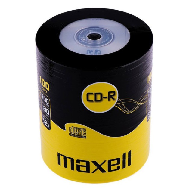 Maxell Εγγράψιμα CD-R 52x 700MB Cake Box 100τμχ