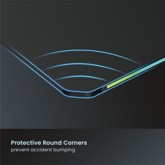 POWERTECH gaming γραφείο PT-1498 με RGB φωτισμό, 120x60x75cm, μαύρο