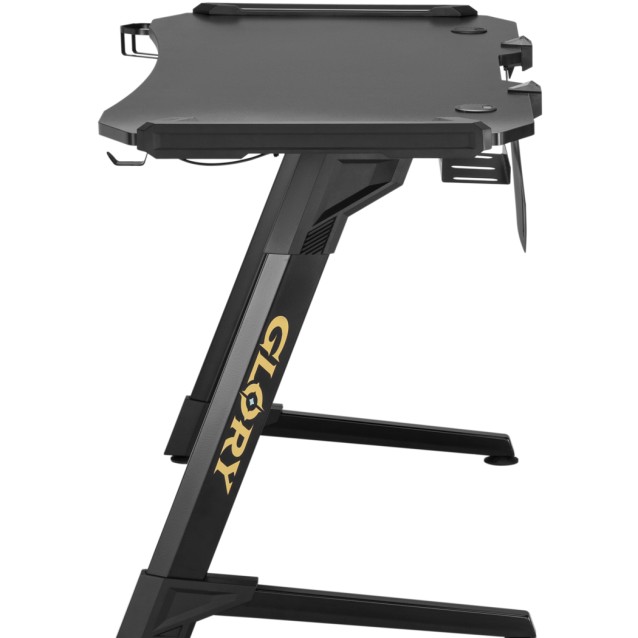 BRATECK gaming γραφείο Glory GMD04-1S, 1200x600mm, RGB, μαύρο